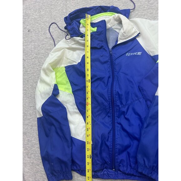 Nike Windbreaker Jacket Men's Large Polyester Zip Up Outdoor Blue - Picture 9 of 10
